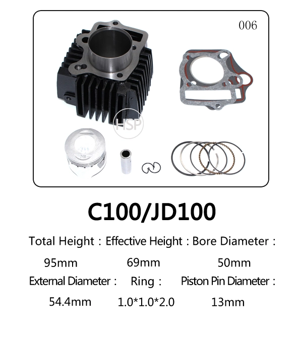 Las piezas del motor scooter motocicleta Kit de Bloque motor de Honda C50 C70 C90 C100 C110