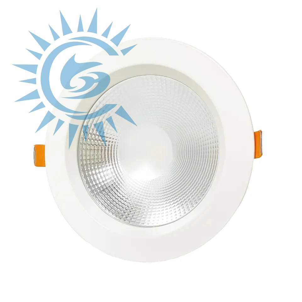 IP44 COB White Black Aluminum Recessed LED Spotlight Downlight for Engineering, Home