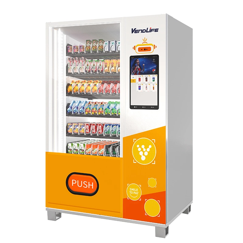 Популярные продажи закусок и напитков автомат с холодильной системы