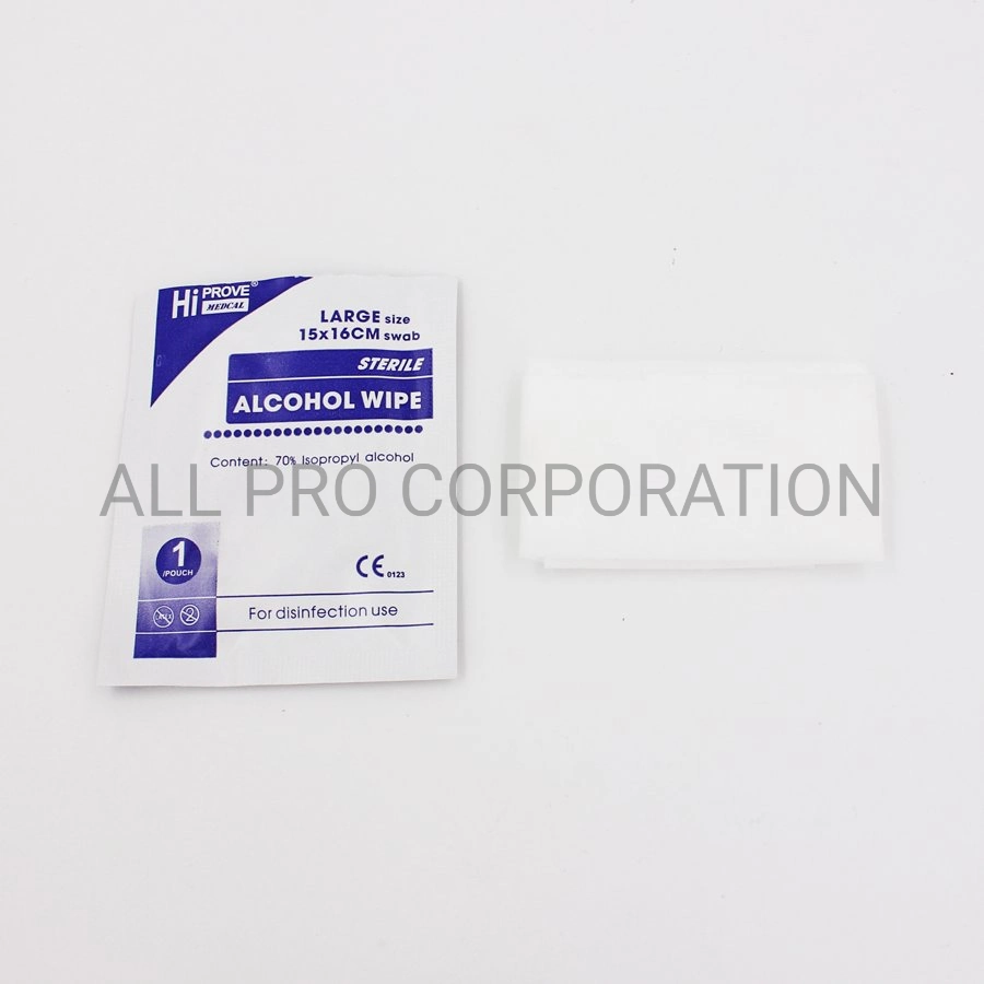 Anti-Bacterial Alcohal Prep Pads Phone Cleaning Hand Wet Wipes Non-Woven Fabric Large Size for Household Restaurant
