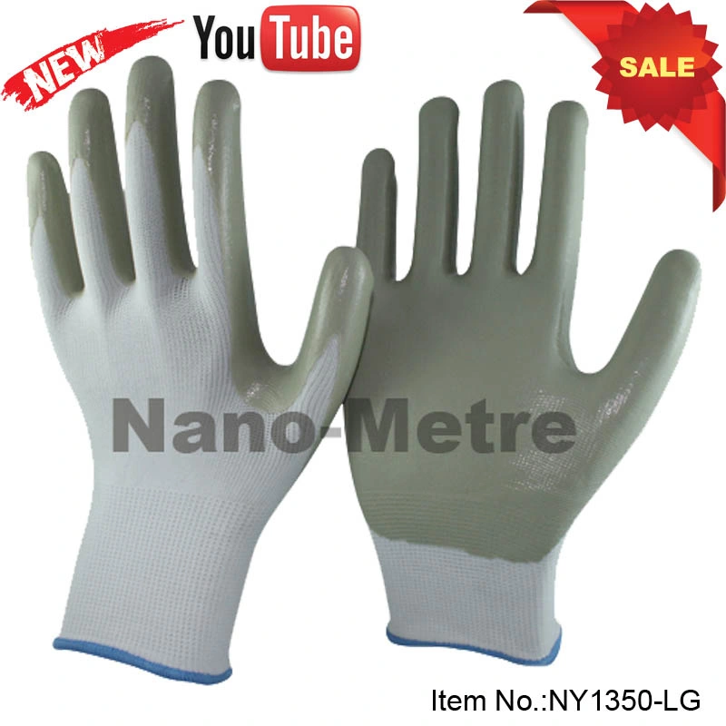 Nmsafety Low Price Wholesale/Supplier Nitrile Coated Safety Workwear Gloves