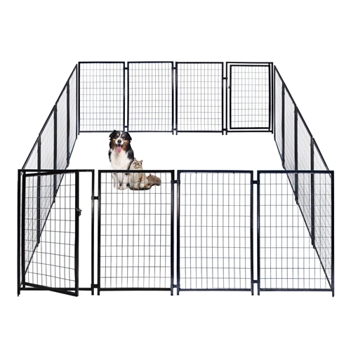 Dog Fence PVC Powder Coated Dog Kennel Welded Wire Mesh Chain Link Fence