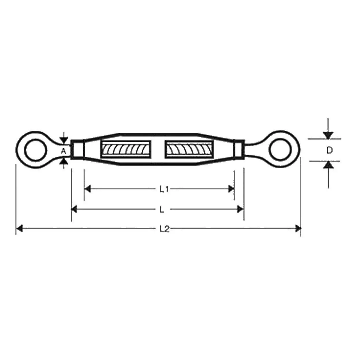 Drop Forged Galvanized Carbon DIN 1480 Closed Body Heavy Duty Stainless Steel Turnbuckle with Eye Eye