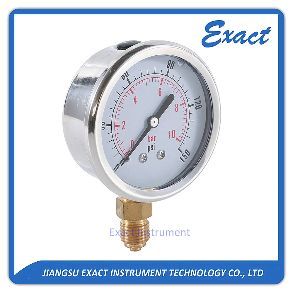 Sample Customization Hydraulic Liquid Filled Manometer Oil Glycerin Filled Pressure Gauge