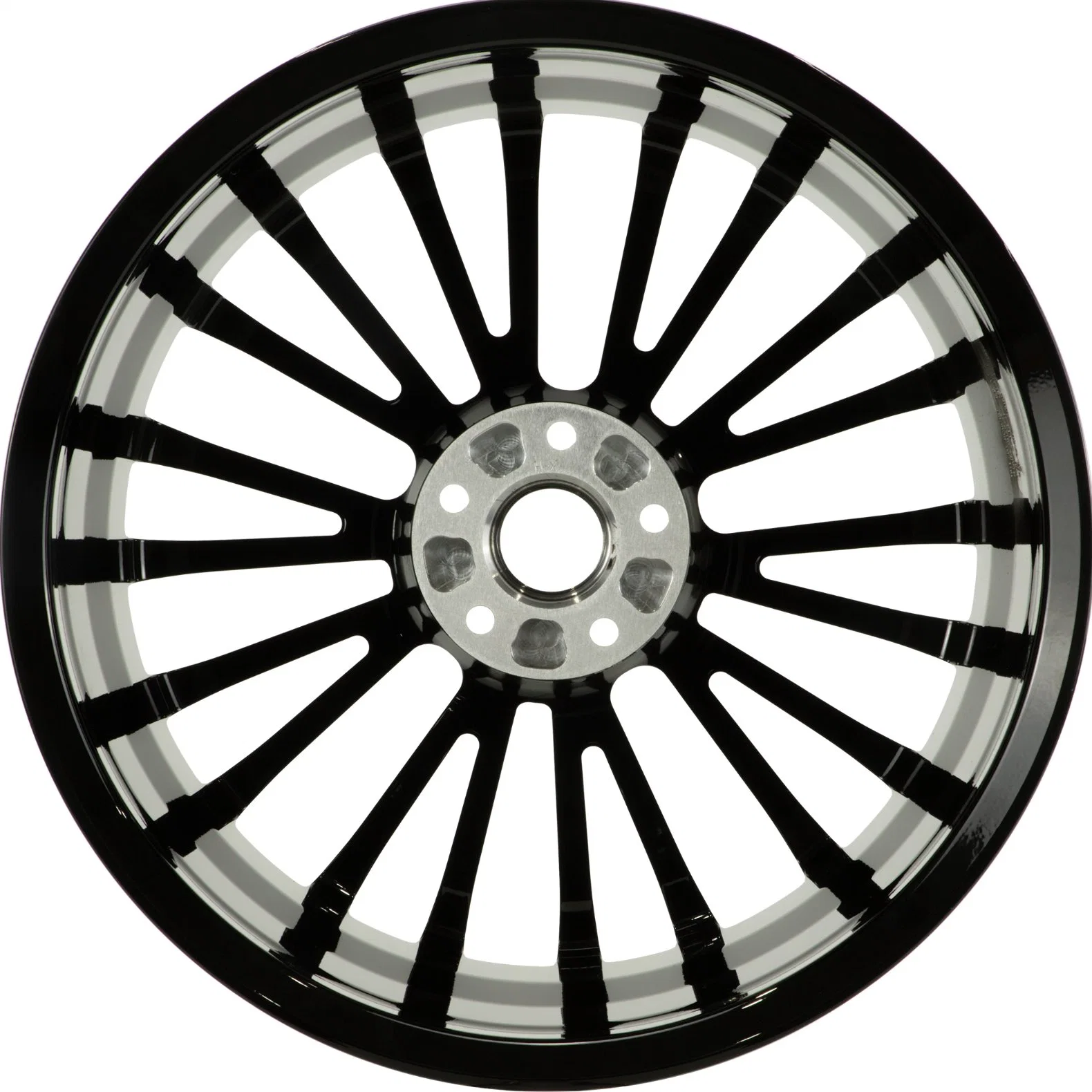 Aluminium pour le matériau de moyeu de roue de forgeage de 20 tailles, face usinée noire.