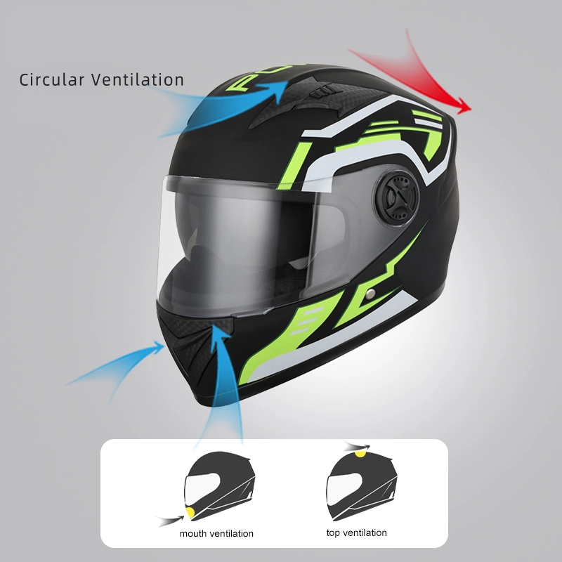 De cara completa OEM personalizada Casco Moto casco de moto de polipropileno Mayorista/Proveedor de fábrica de Aseguramiento de calidad de la seguridad de equitación de Verano de las tapas de las motocicletas adulto Casco de protección solar