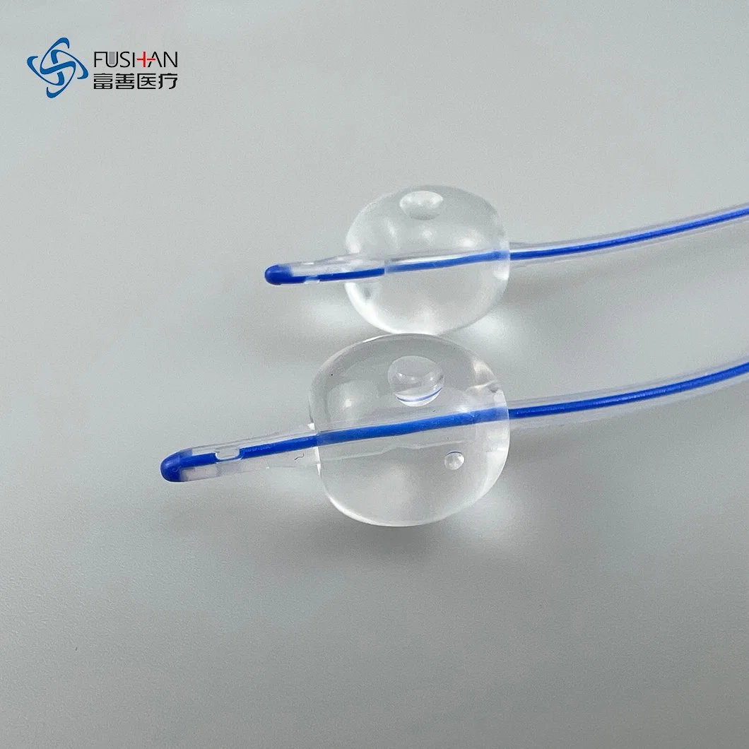 Pure à 2 voies transparent en silicone médical Foley Balloon cathéter urétral pour sac de l'urine pédiatriques et la taille des adultes avec la CE et la norme ISO 13485