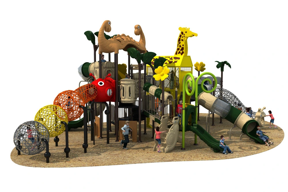 Terrain de jeu extérieur style dinosaures les enfants aiment les grands équipements