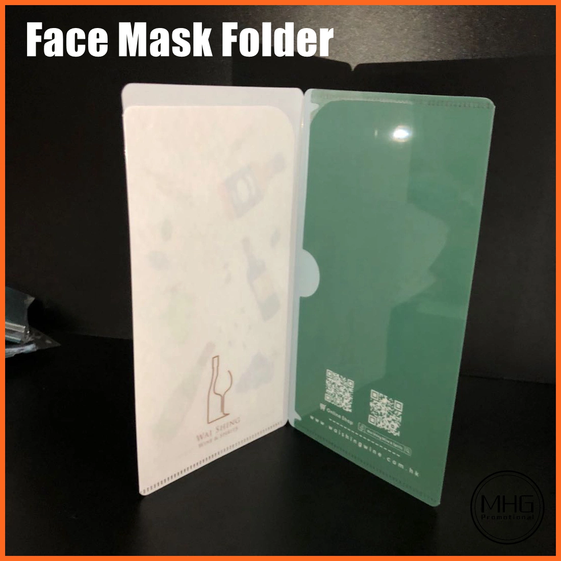 2 Pockets Plastic Face Mask Folder