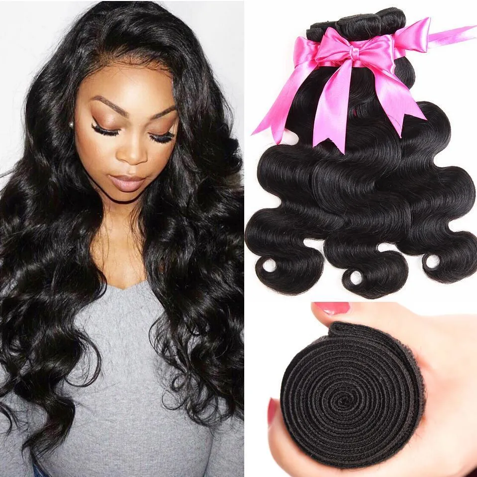 Indian Bodywave Virgin Natural Remy Human Hair Weft