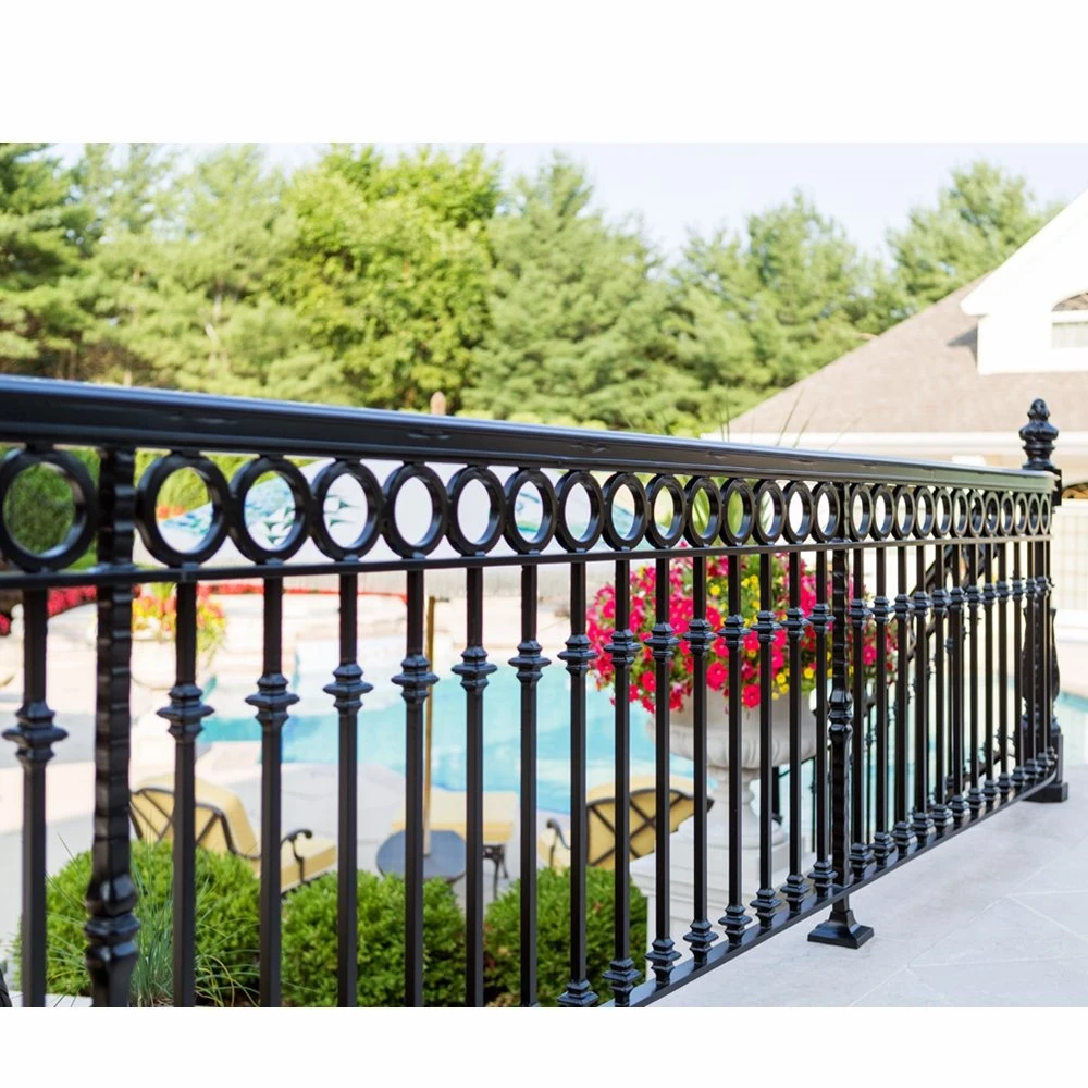 Aluminium Railing Powder Coated Steel Rail Balcony Railing Wall Mounted Steel Railing