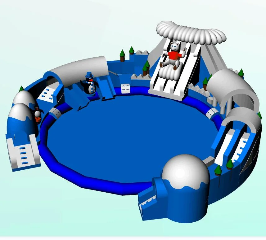 22m de diámetro exterior del Oso Polar gigante inflables Carnaval de Verano El parque acuático de la tierra