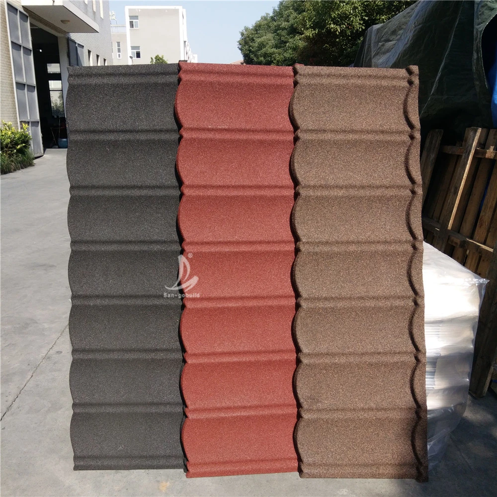 Decorative Classic Type/Bond Type Stone Coated Metal Villa Roof Tile Roofing Material