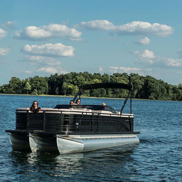 China Mmelancho Factory Floating Water Barge with Sofa Family Pontoon Fishing Boat