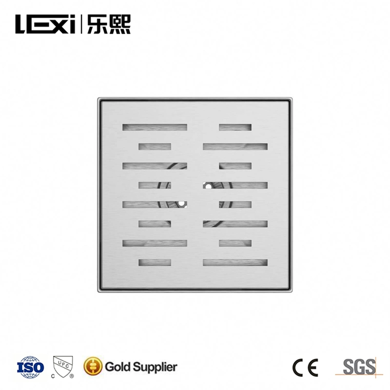 SS304 Watermark Cupc Certified Silver Square Shower Floor Drain