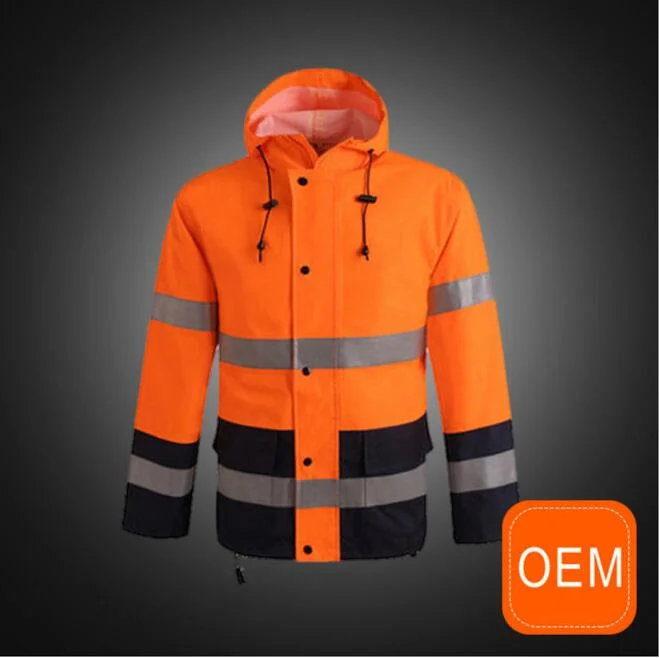 OEM Naranja impermeable Hi Vis Uniforms Construcción ropa de trabajo de seguridad