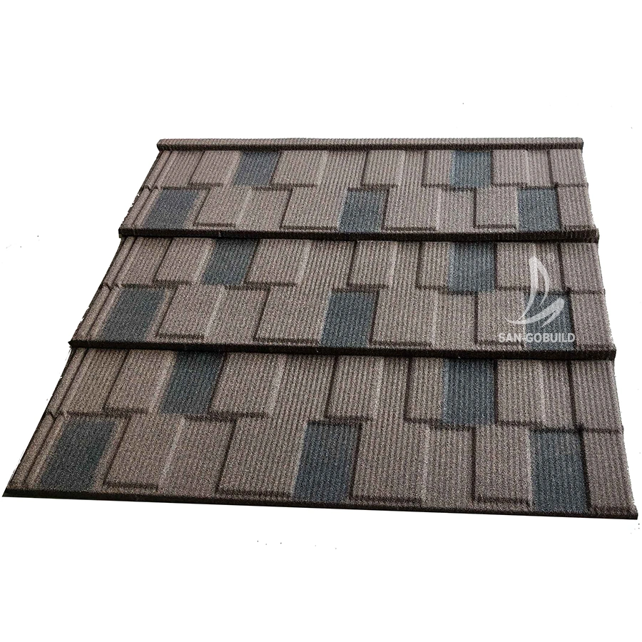 50 Years Warranty Factory Price 0.4mm Thickness Stone Coated Metal Roof Tiles