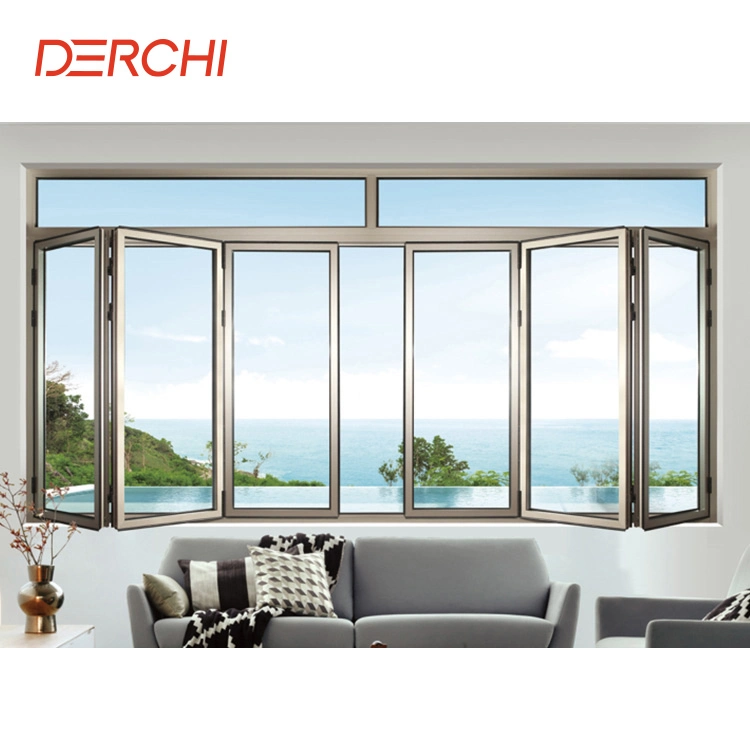 Large Glass Windows Florida Approval Window Factory Aluminium Glass Folding Windows and Doors for Balcony