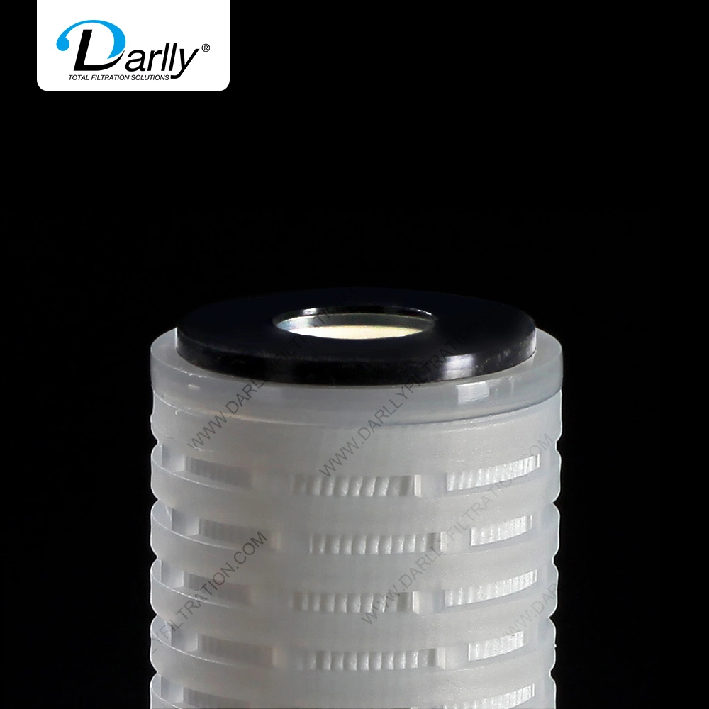 Water Filtration Double Layer Hydrophilic PVDF Pleated Filter Cartridge for Sterile Apis