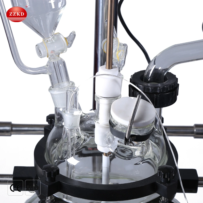 Laboratory Continuous Stirring Chemical Tank S-50L Jacketed Glass Borosilicate Reactor