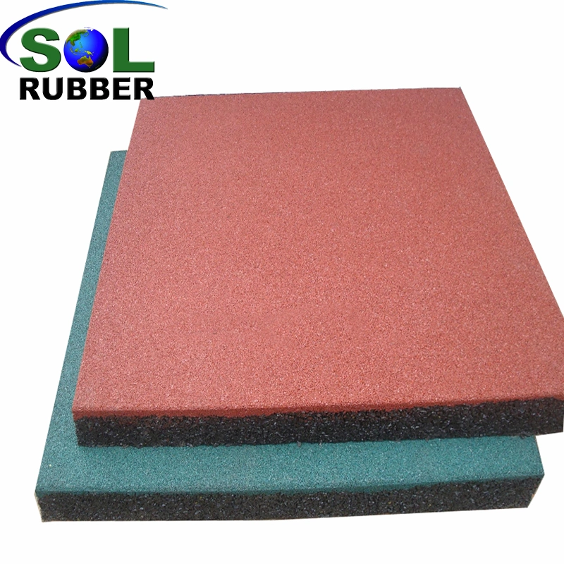 Sol Rubber En1177 Protección Zona de juegos exterior Pisos de caucho baldosas