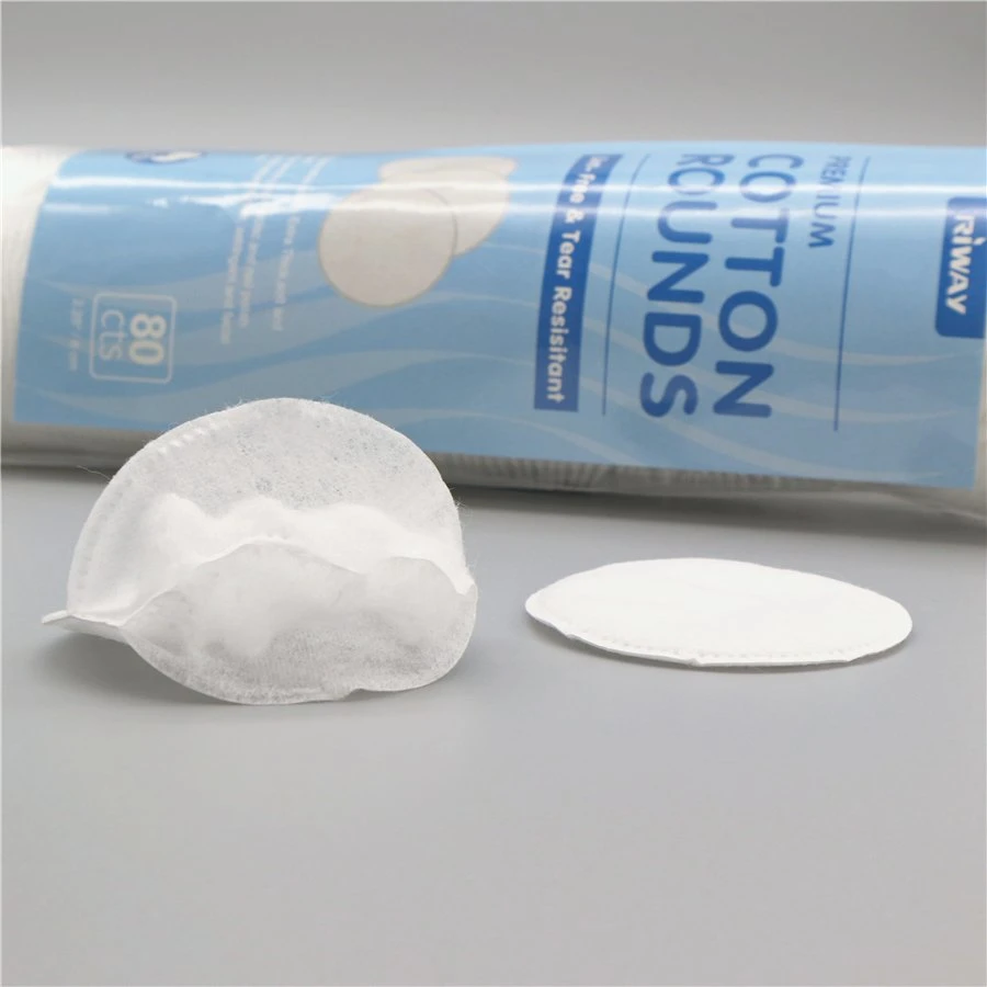 100% Cotton Round Shape Disposable Cosmetic Pads