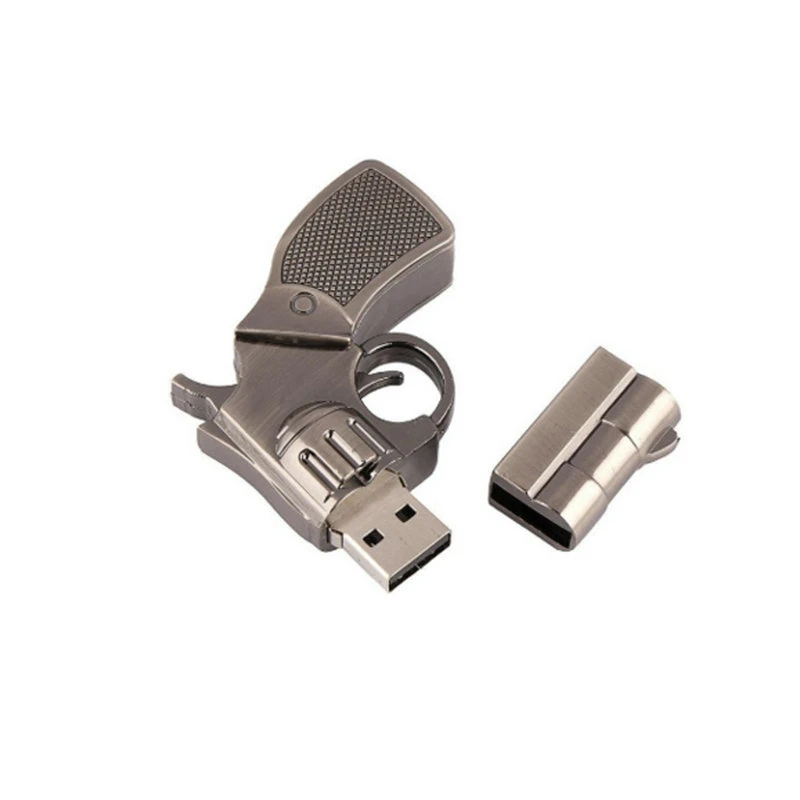 Metal Gun Shape Full Capacity USB Flash Drive