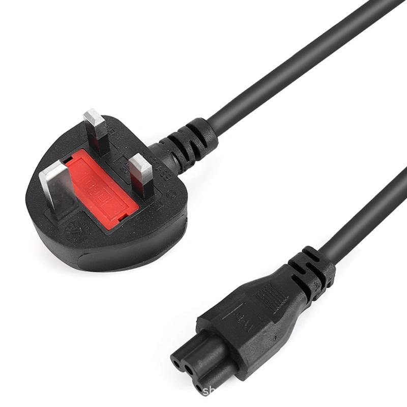 3 Pin UK Power Cord Apply to Kettle Port and Laptop Computer Power Cable Power Supply Cable UK Plug with Customized Specification UK Power Cord