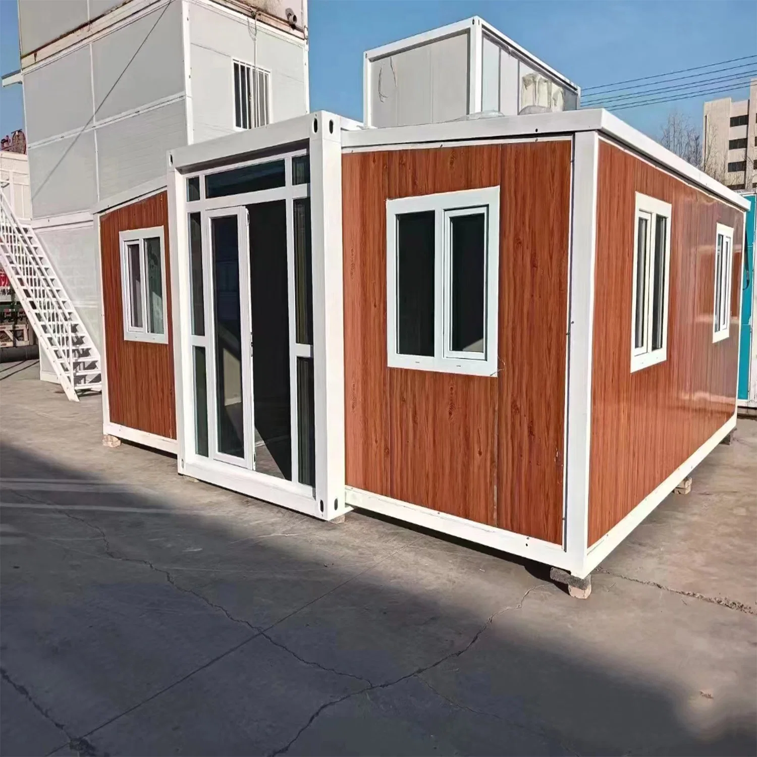 Prefabricated Steel Structure Modular High End Prefabricated Expansion House Activity Panel House 20 Foot Foldable Flat Packaging Two Bedroom Homestay