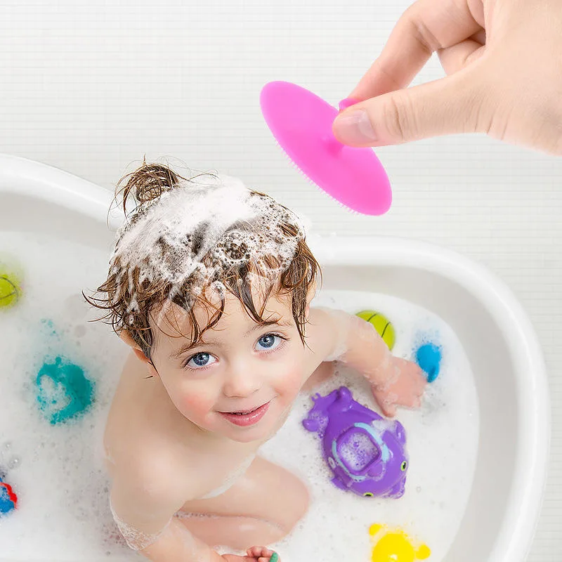 Salle de bain en silicone de poils de pinceau brosse de nettoyage du corps d'une douche à main Brosse de bain