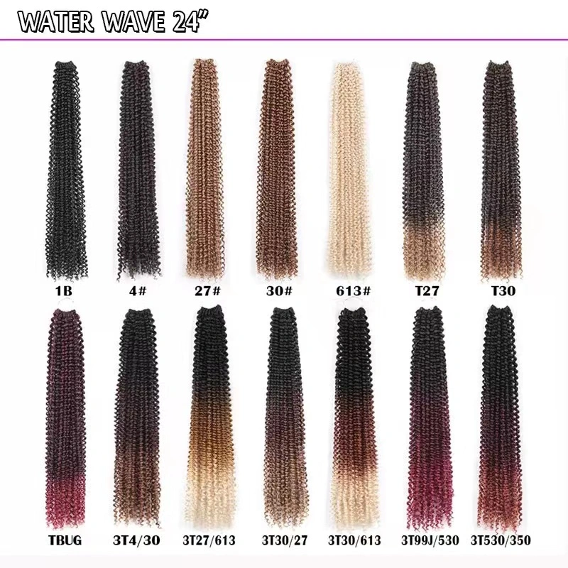 New Design Water Wave Passion Twist Crochet Hair Braid Ombre Color Passion Twist Braids Synthetic Hair Extension