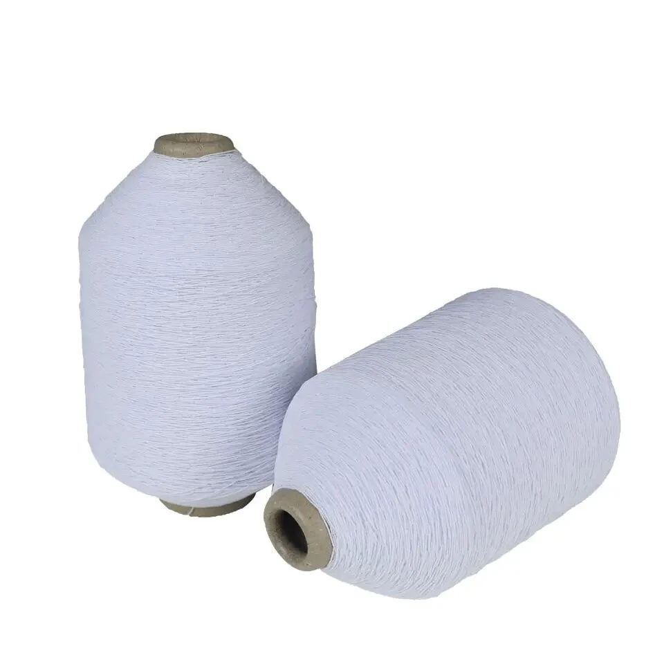 Fashion Polyester Knitting Yarn; Spandex/ Lycra Polyester Double Rubber Cover Yarn