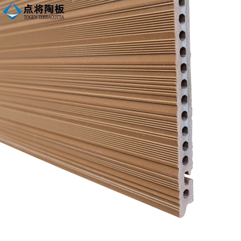 Decorative 3D Inkjet Printing Wood Grain Terracotta Panel for Rainscreen Cladding