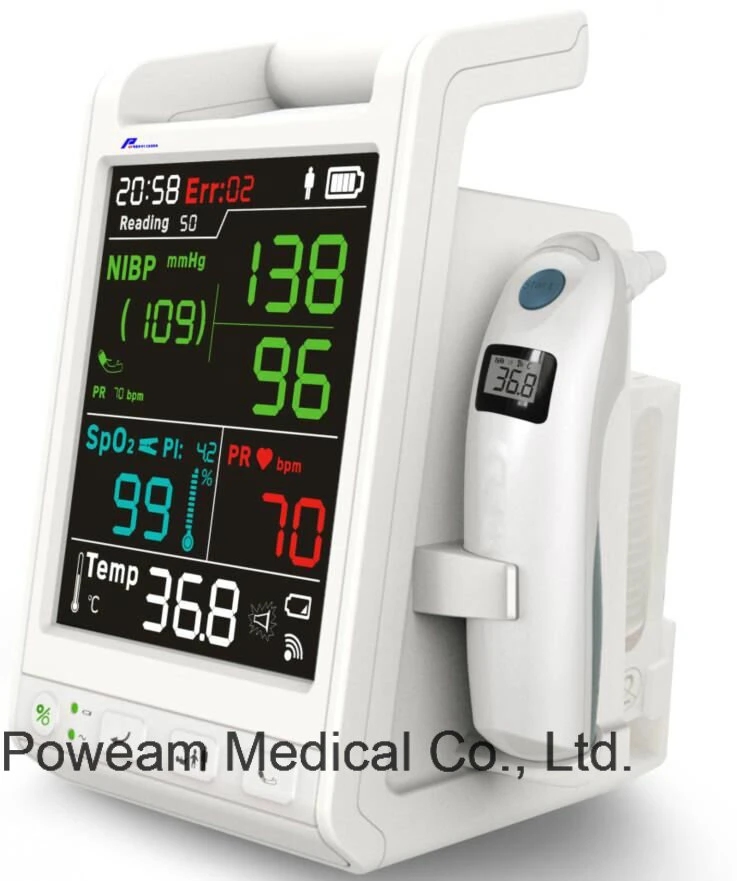 Hospital Good Quality Intensive Care Unit Monitor Vital Signs Monitor (80B)