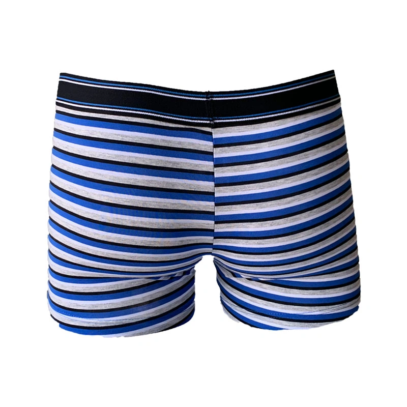 OEM Striped Pattern Cotton Men Boxer Briefs Hot Selling