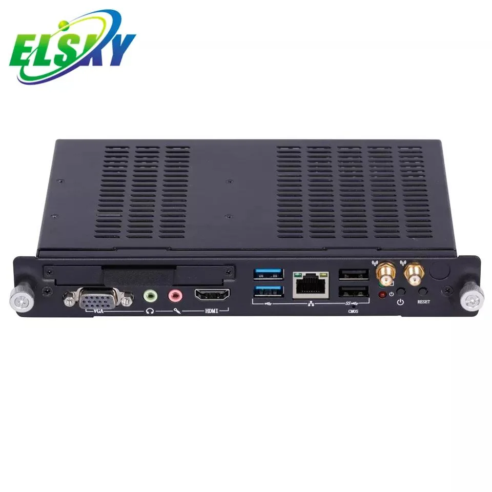 Elskt X86 Mini PC Core I3 in-Tel 7th Gen I3 7100u I5 7200u I7 7500u DDR4 16GB DC 12V /19V HD-Mi 4K VGA OPS Slot 1*1000m LAN