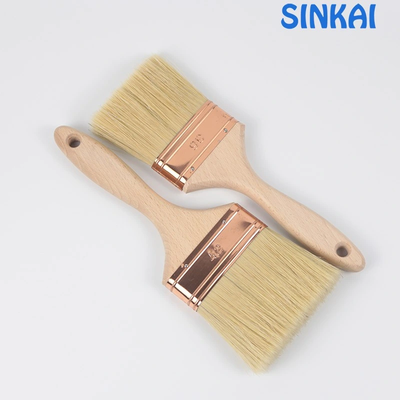 Pure Natural Pig Bristle Wooden Handle Painting Brush