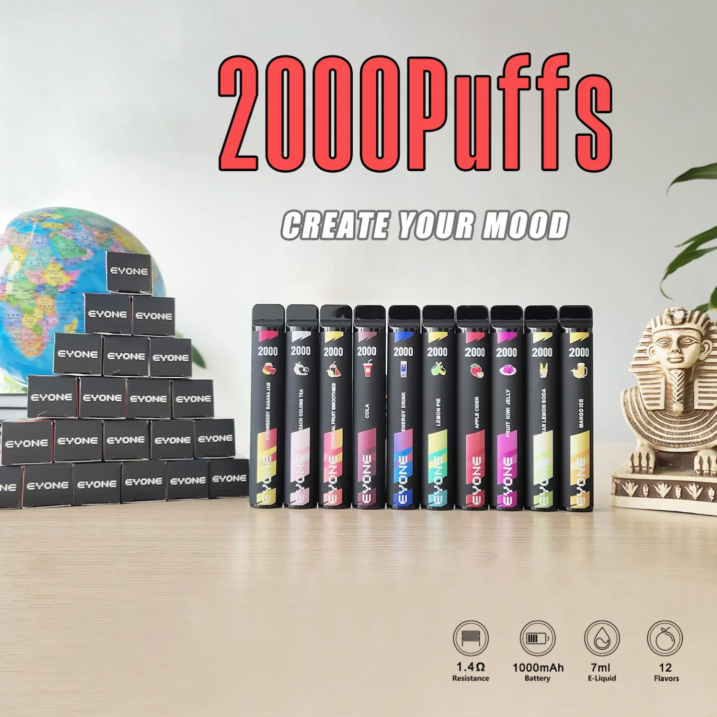 Заводская цена OEM Оптовая продажа одноразовые Vape 2000puffs 3000puffs Vaporizer Pen