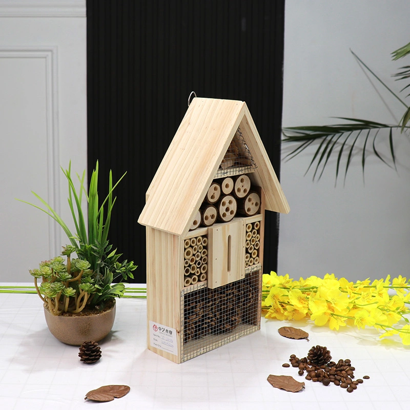 Garten hängend hölzernes Insekt Mason Bee Hotel für Handwerk Holz Vogelfutterhaus Vogelhaus für draußen