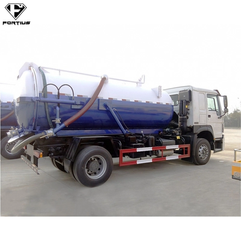 Sino Truck HOWO 4*2 266HP 10cbm 12cbm Fecal Suction Cleaning Sewage Vacuum Truck Septic Tanker Truck Price