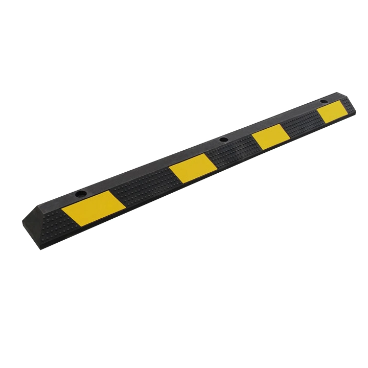 Черный и желтый резиновые бордюр для парковки
