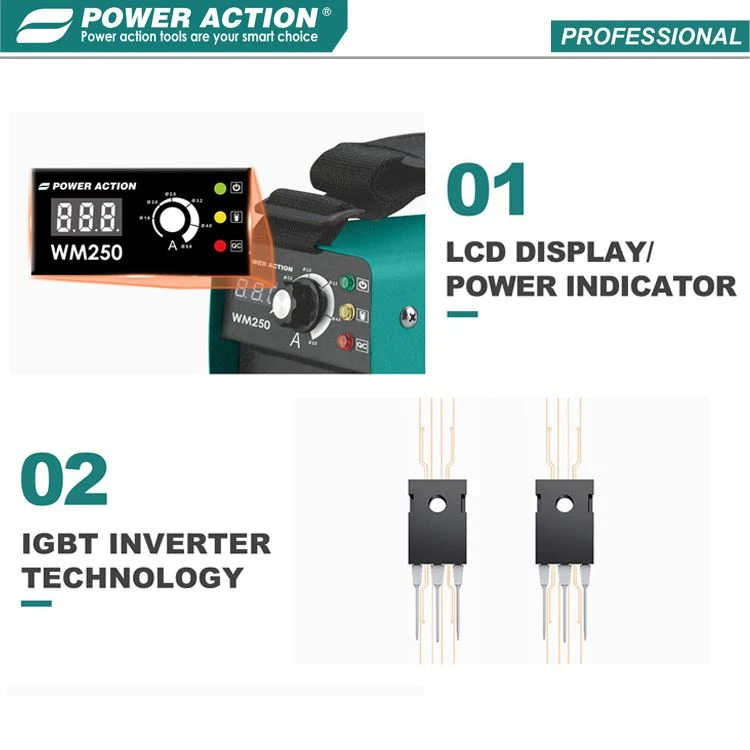 MIG/Mag/TIG/MMA eléctrico Equipo de soldadura por arco de la máquina pantalla digital Soldador IGBT