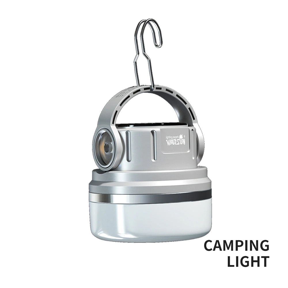 Warsun 1200 Lumen LED Solar multifuncional de exterior Lámpara de luz de la carpa de Camping Linterna tipo C para situaciones de emergencia