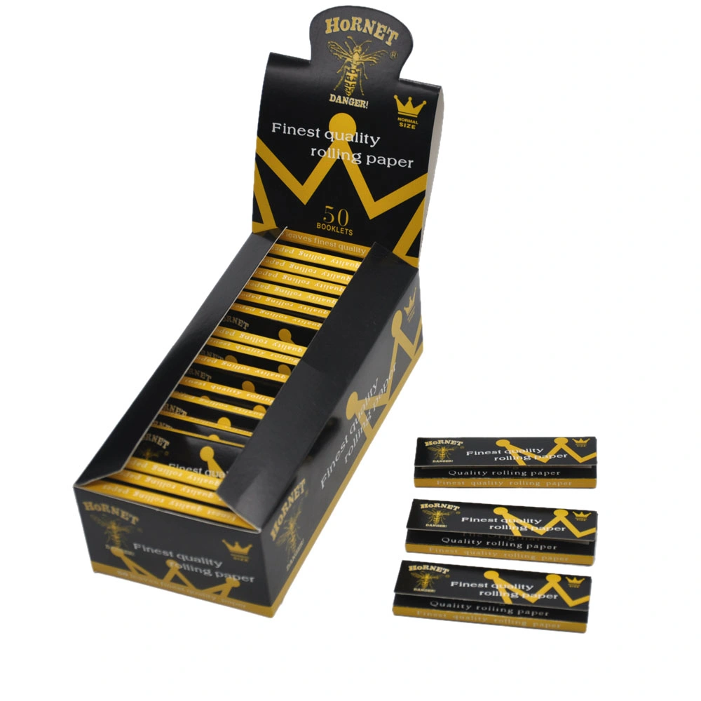 Custom Black 50 Booklets Organic Smoking Cigarette Rolling Papers