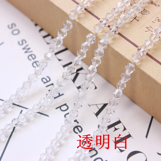 3/4/6mm Crystal Diamond-Shaped Beads Loose Beads DIY Handmade Hair Beads