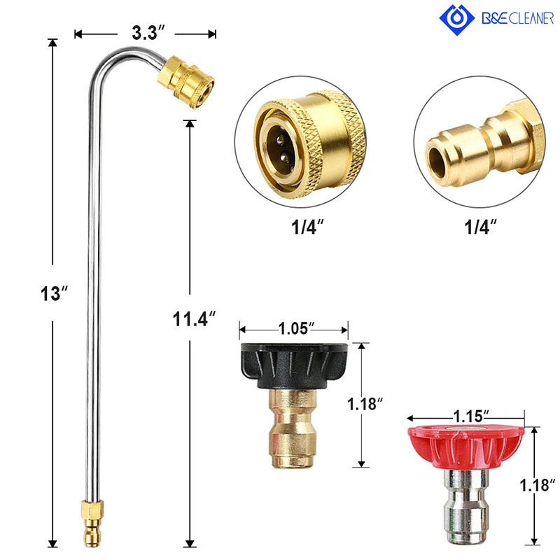 Accesorio de lavado de coches Hydro Jet High Pressure Power Washer italiano Extensión Wand