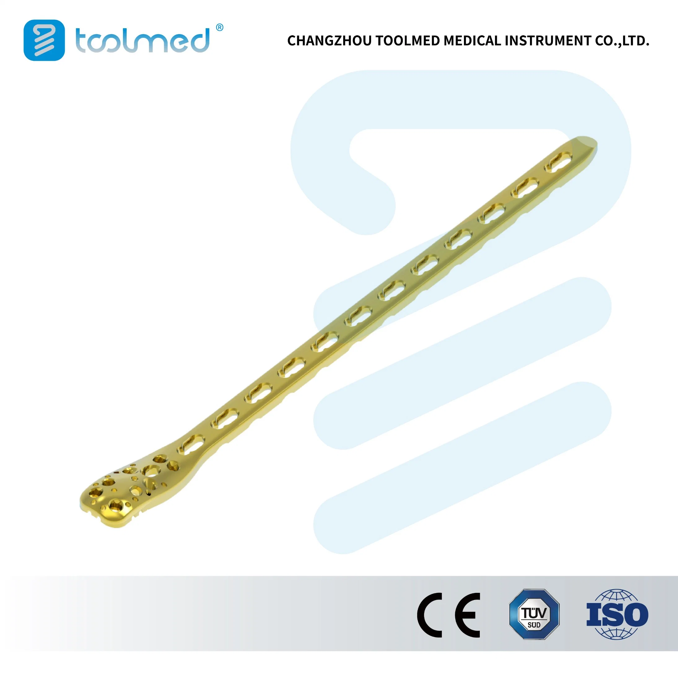 Long Proximal Humeral Locking Compression Bone Plate, Small Fragment LCP System, Titanium, Orthopedic Surgical Implant for Trauma Surgery, Medical Products CE