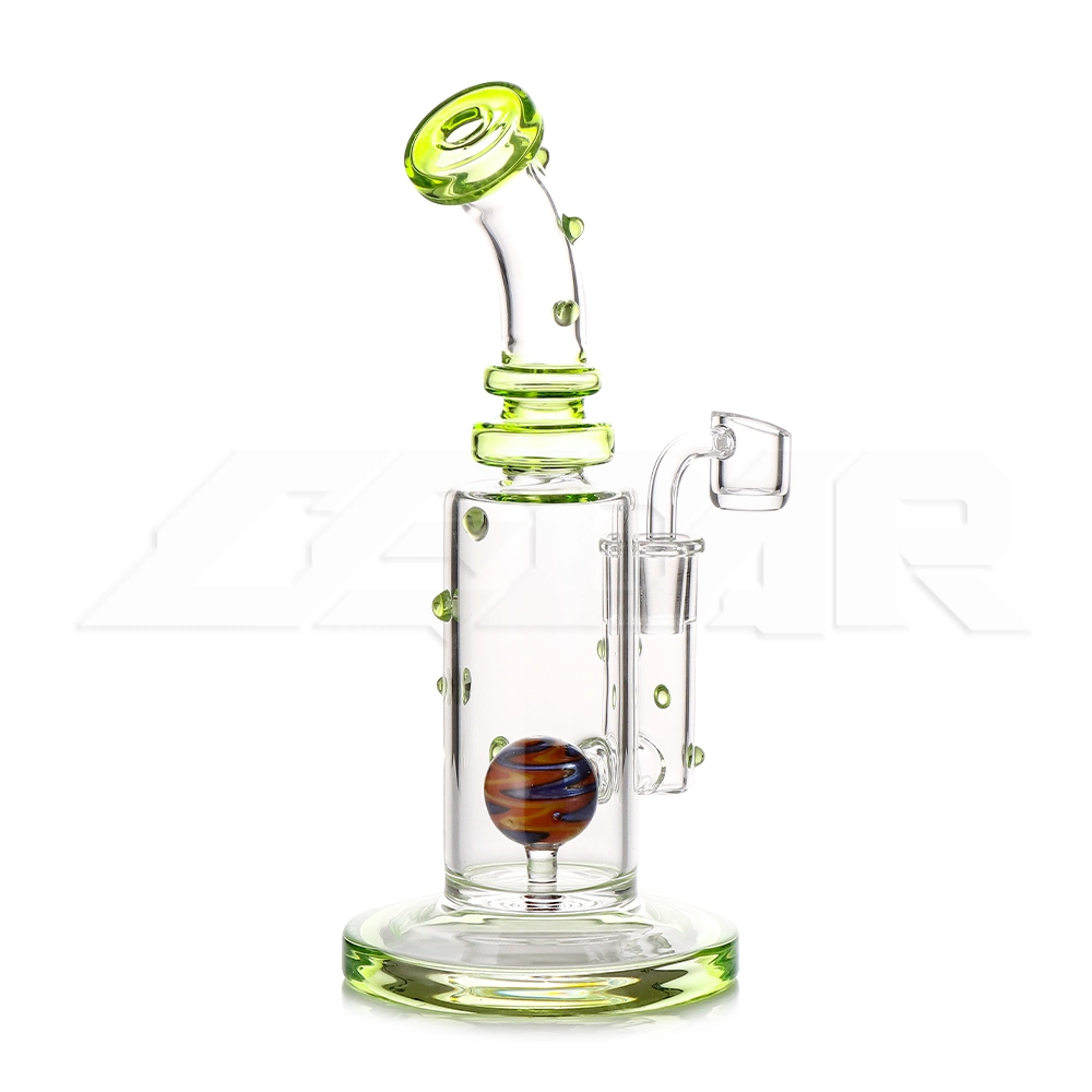 تصميم جديد 9.5 بوصة ويغ الزجاج يدخّن أنابيب أنبوب المياه 14 مم كوارتز زيت الزجاج بانجر Rig DAB Rig