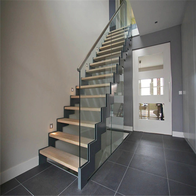 New Arrival Stair Case Staircase Lights Perforated Steel Stair with Bulustrade