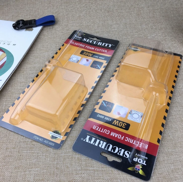 Hard Paper Card with Folding Edge Plastic Clamshell Blister